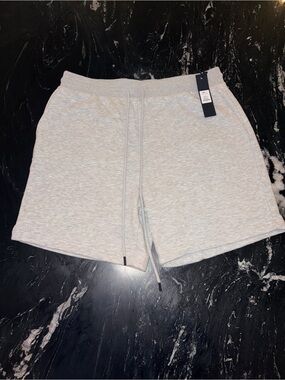 NOVA-MEN Light Gray Drawstring Sweat Shorts